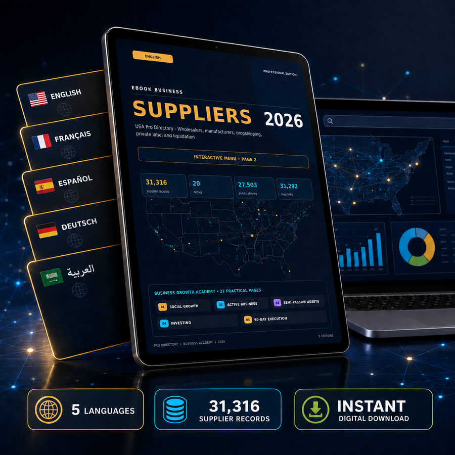 US Supplier Directory 2026 — 31,316 Supplier Records + Growth Academy